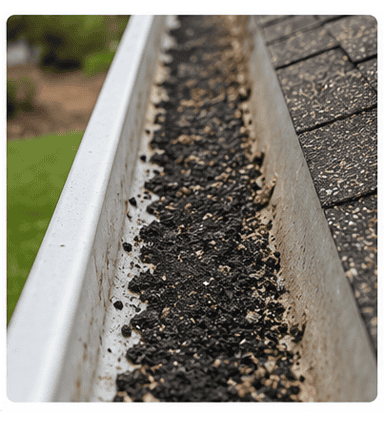 Granules Collecting in Gutters baton rouge